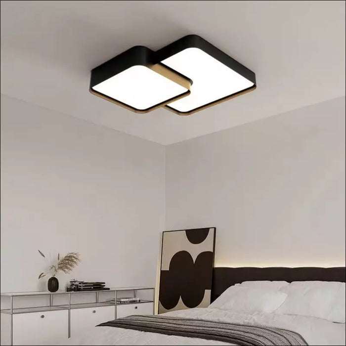 Simple And Fashionable Ceiling Lamp - Square black 50CM /