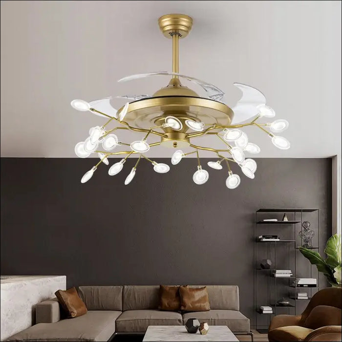 Simple Household Modern Invisible Fan Hanger - Gold