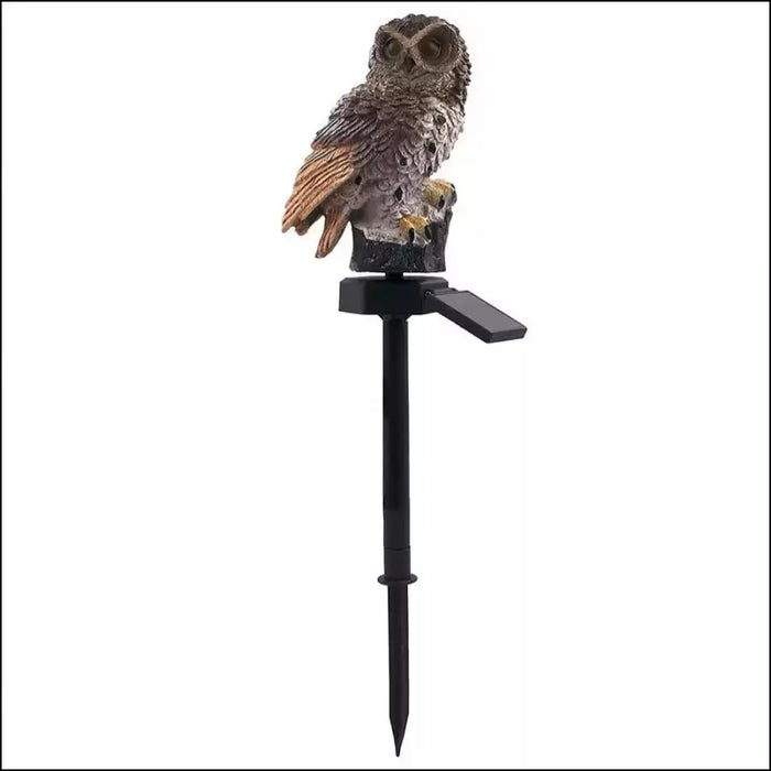 Solar Owl LED Light - Brown - Decorative Piece
