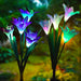 Solar Powered LED Lily Fairy Lights - Blue Color light -