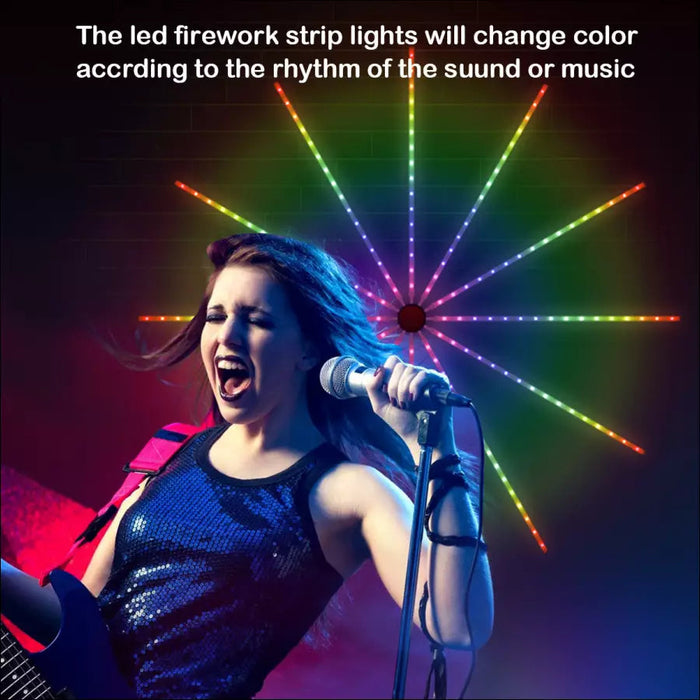 Solesti - LED Firework Strip Lights - 24key bluetooth magic
