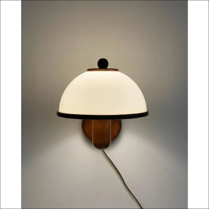 Solid Wood Wall Lamp Glass Bedroom Living Room Decoration -