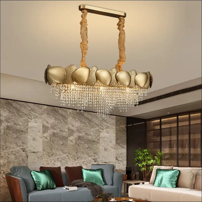 Stainless Steel Living Room Ceiling Crystal Chandelier -
