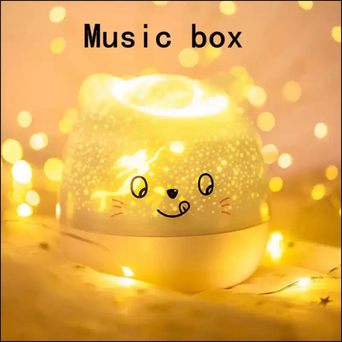 Starry Sky Cat/Dog Projector Lamp - Cat / Music box -