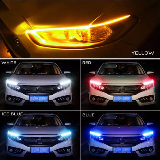 LED Strip Car Headlights - Decorative Piece