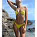 The Sunkini - Tan Through Bikini - Yellow / L - Decorative