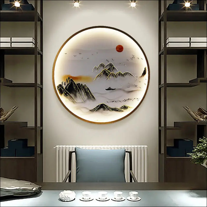 Three Dimensional Relief Entryway Decorative Painting Lamp