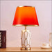Touch American Ceramic Table Lamp - Red /