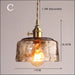 Vintage Brass Glass Chandelier - C / With light source -