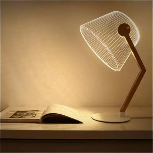 3D Visual Desk Lamp - Bending Table - Decorative Piece