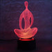 Yoga Meditator 3D Energy-Saving Table Lamp - Seven colors /